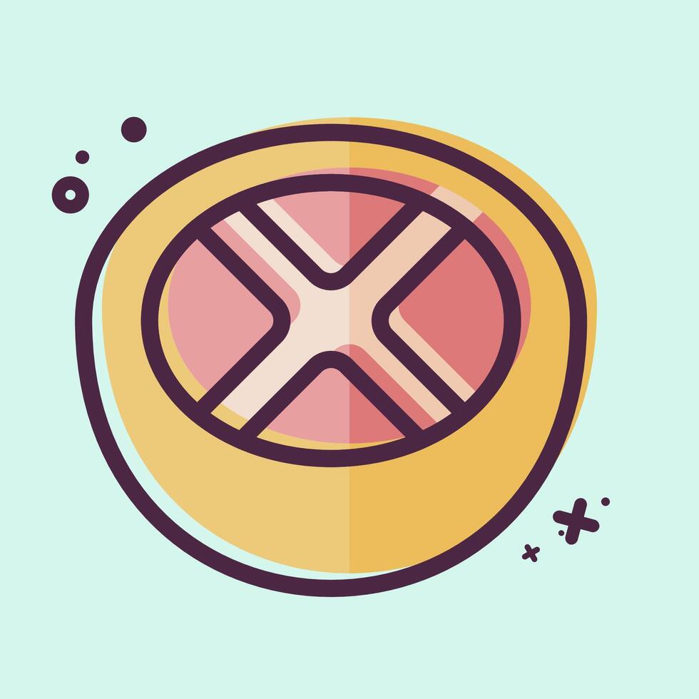 Icon Grapefruit. related to Fruits And Vegetables symbol. MBE style. editable vector