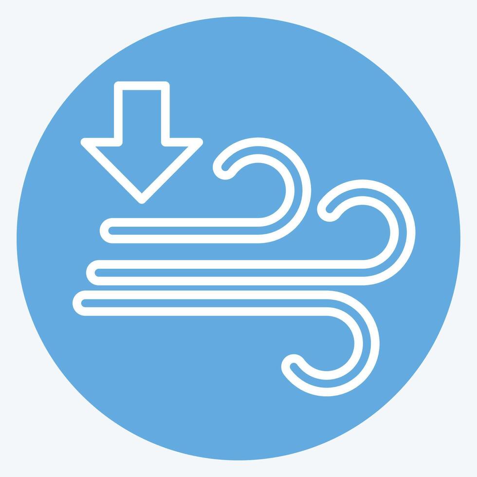 Icon Air Pressure. related to Air symbol. blue eyes style. simple design editable vector