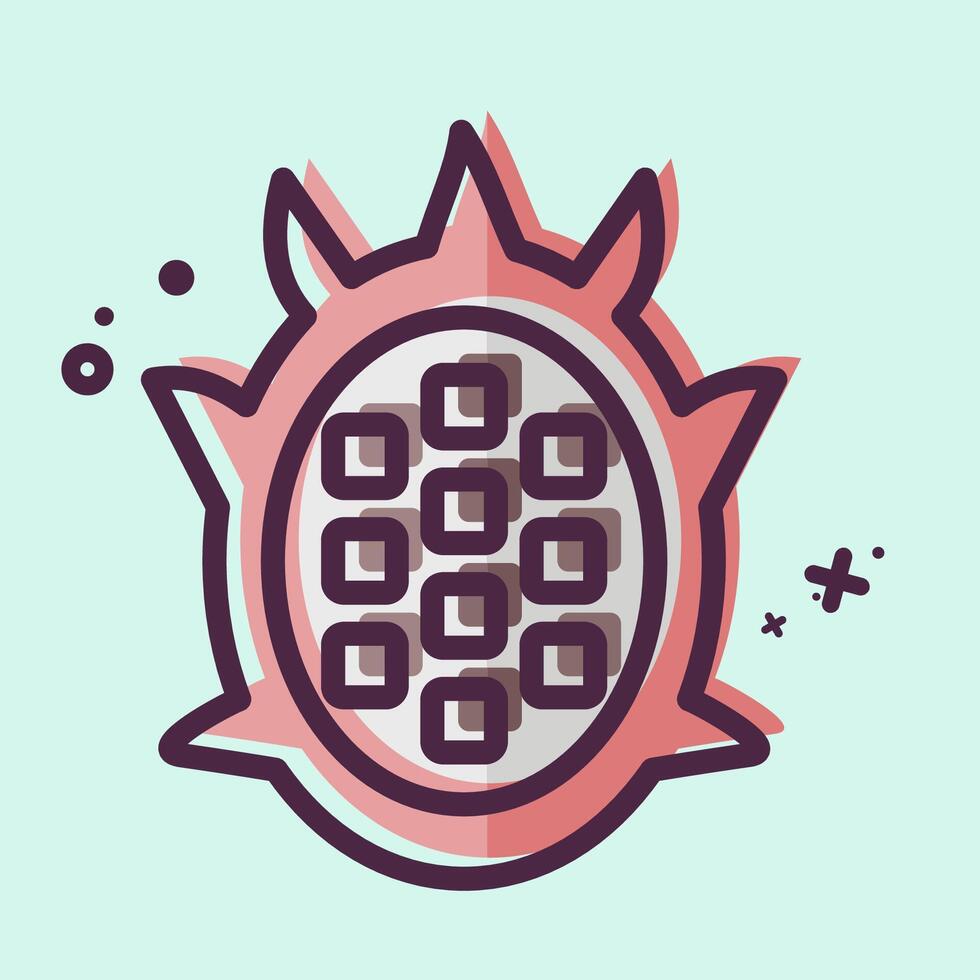 Icon Passion Fruit. related to Fruits And Vegetables symbol. MBE style. editable vector