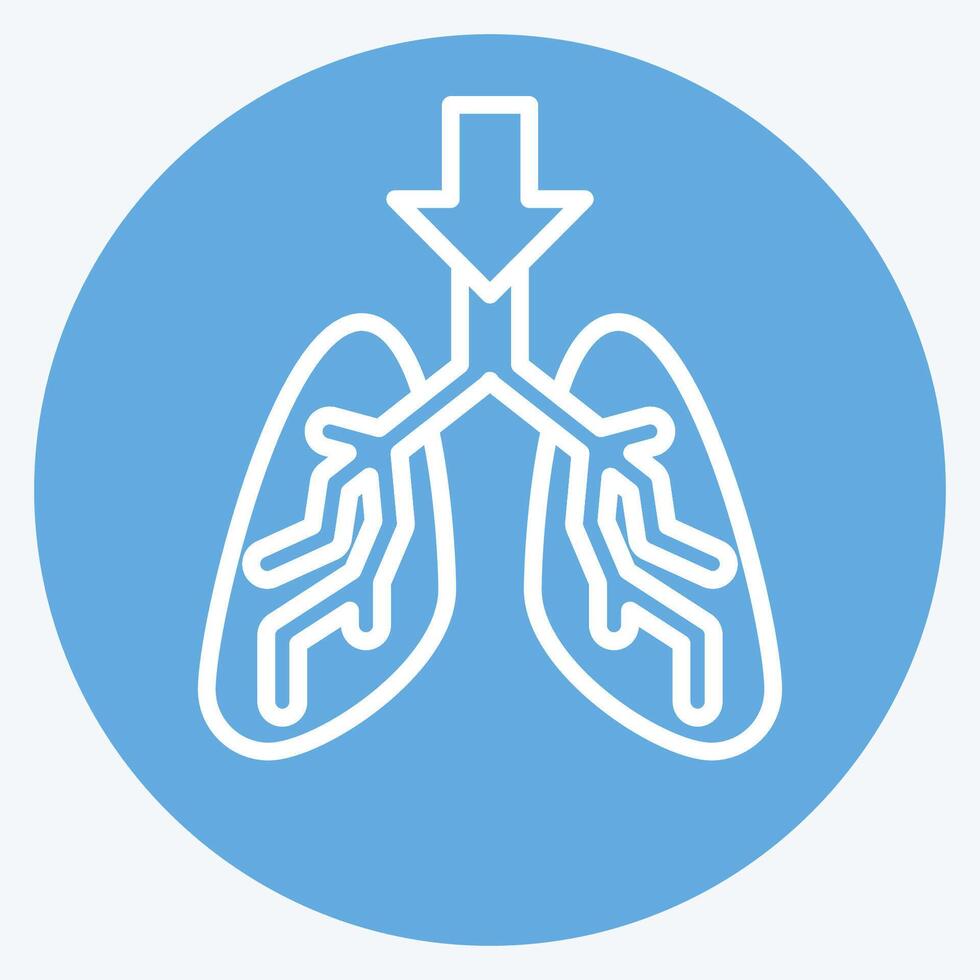 Icon Breathe. related to Air symbol. blue eyes style. simple design editable vector