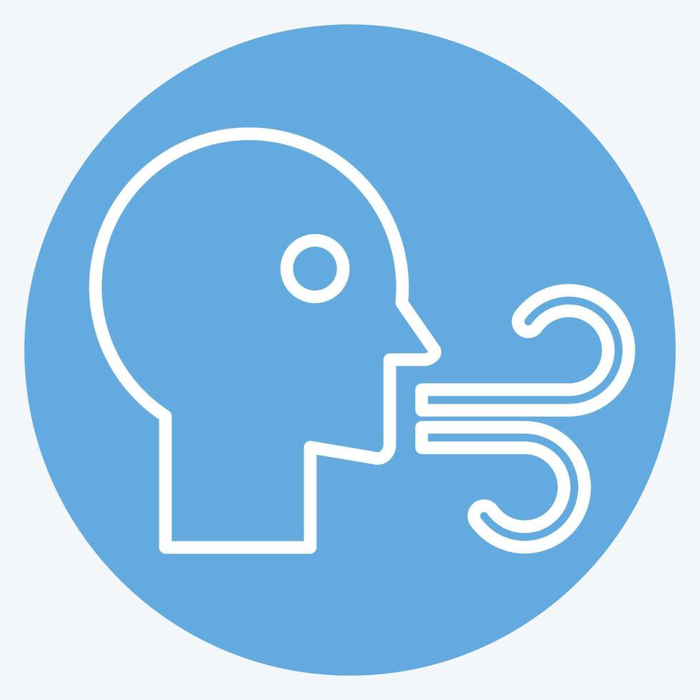 Icon Blow. related to Air symbol. blue eyes style. simple design editable vector