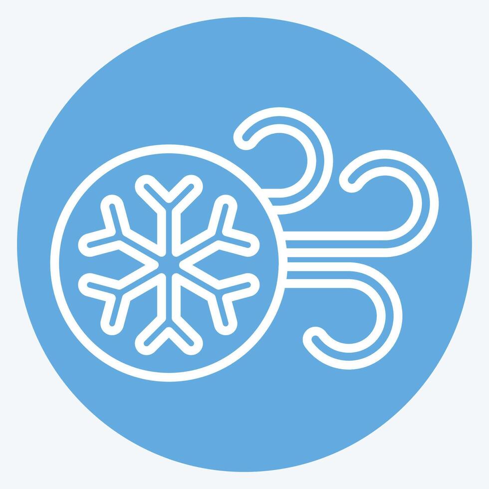 Icon Cold Air. related to Air symbol. blue eyes style. simple design editable vector