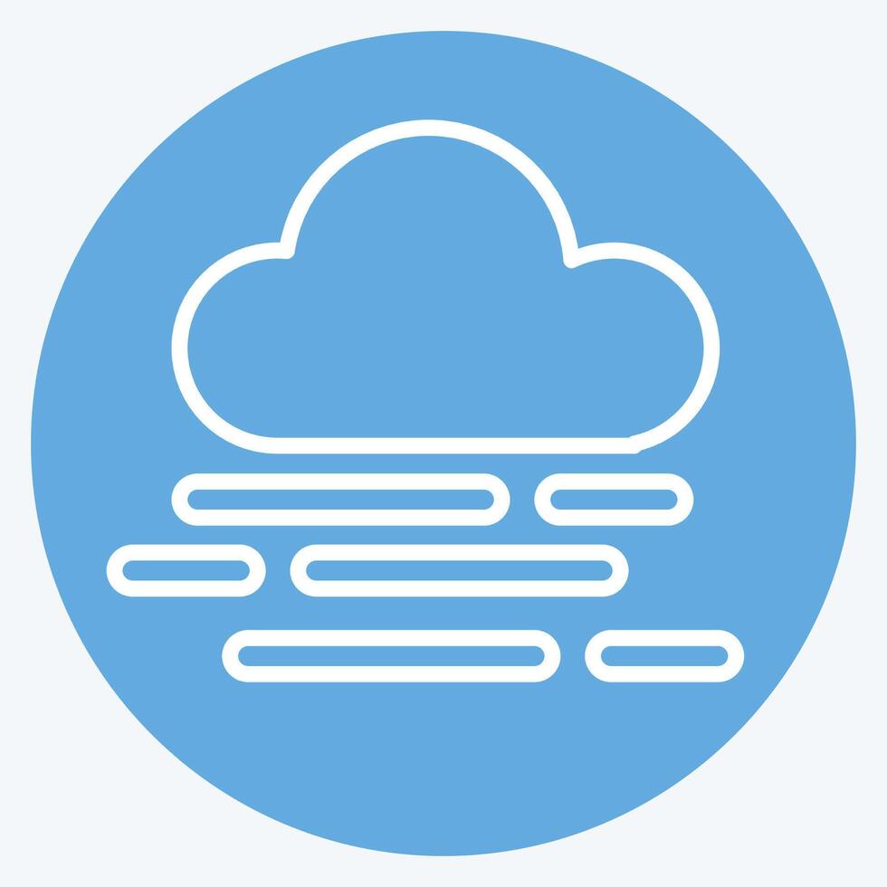 Icon Smog. related to Air symbol. blue eyes style. simple design editable vector
