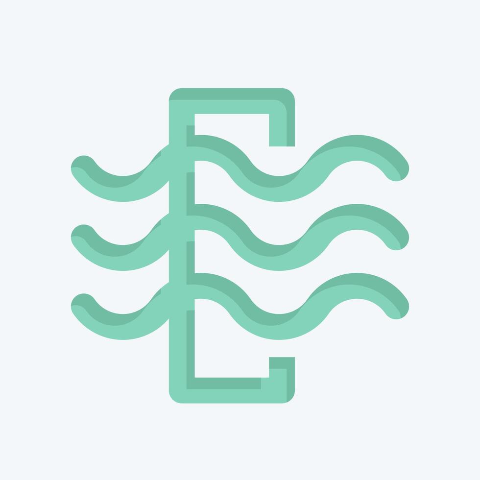 Icon Air Filter. related to Air symbol. flat style. simple design editable vector