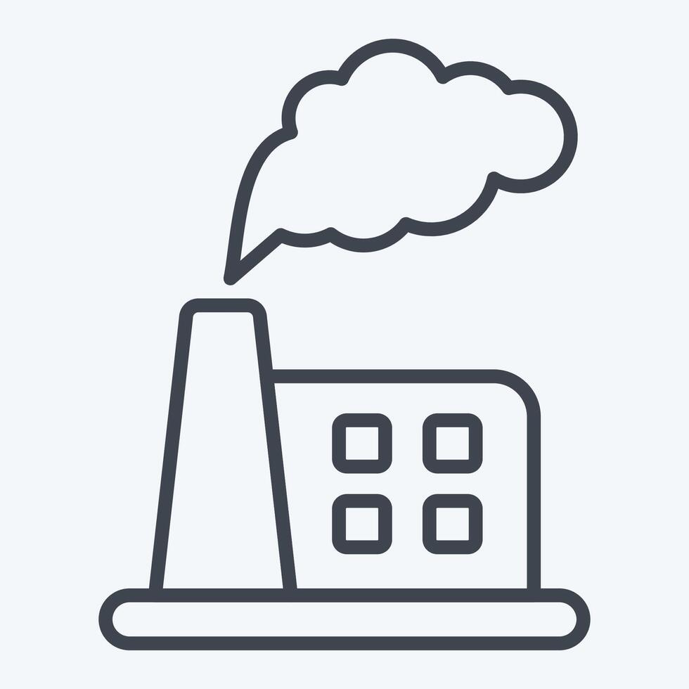 Icon Air Pollution. related to Air symbol. line style. simple design editable vector