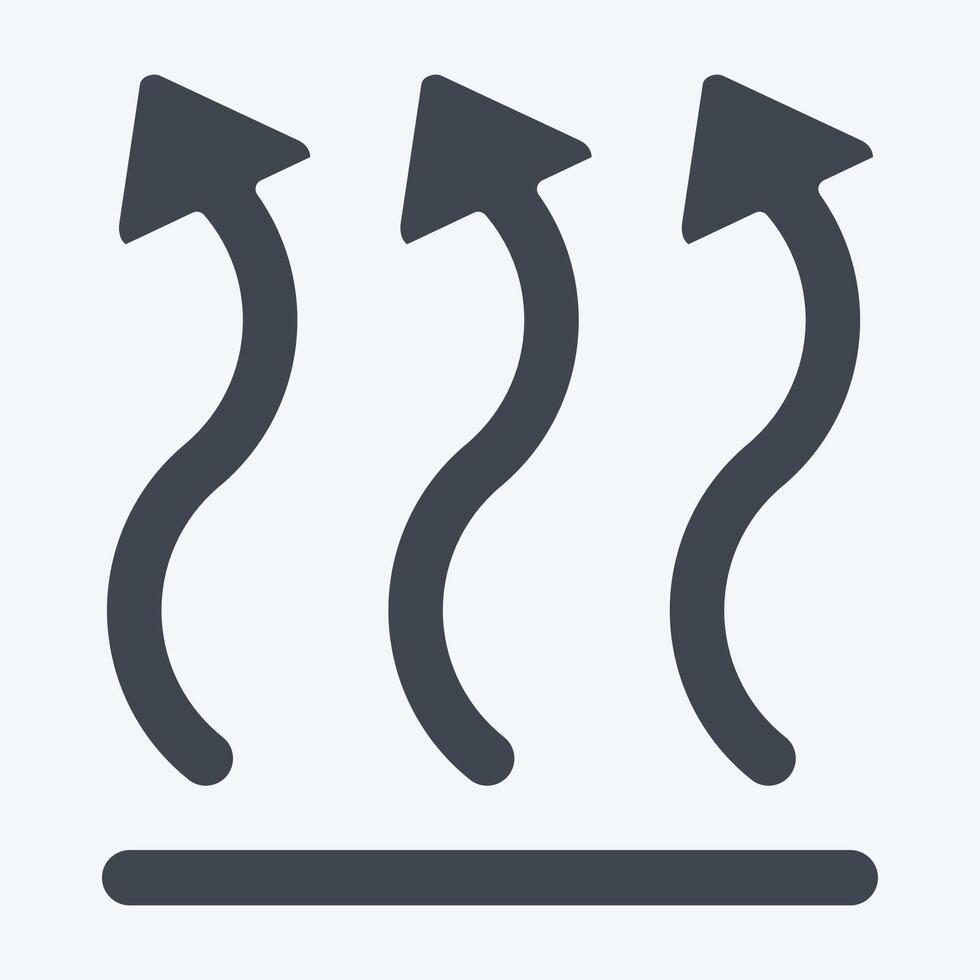Icon Air Flow. related to Air symbol. glyph style. simple design editable vector