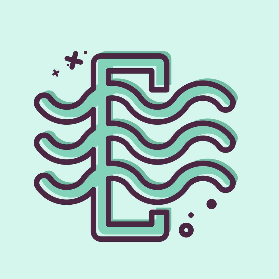 Icon Air Filter. related to Air symbol. MBE style. simple design editable vector