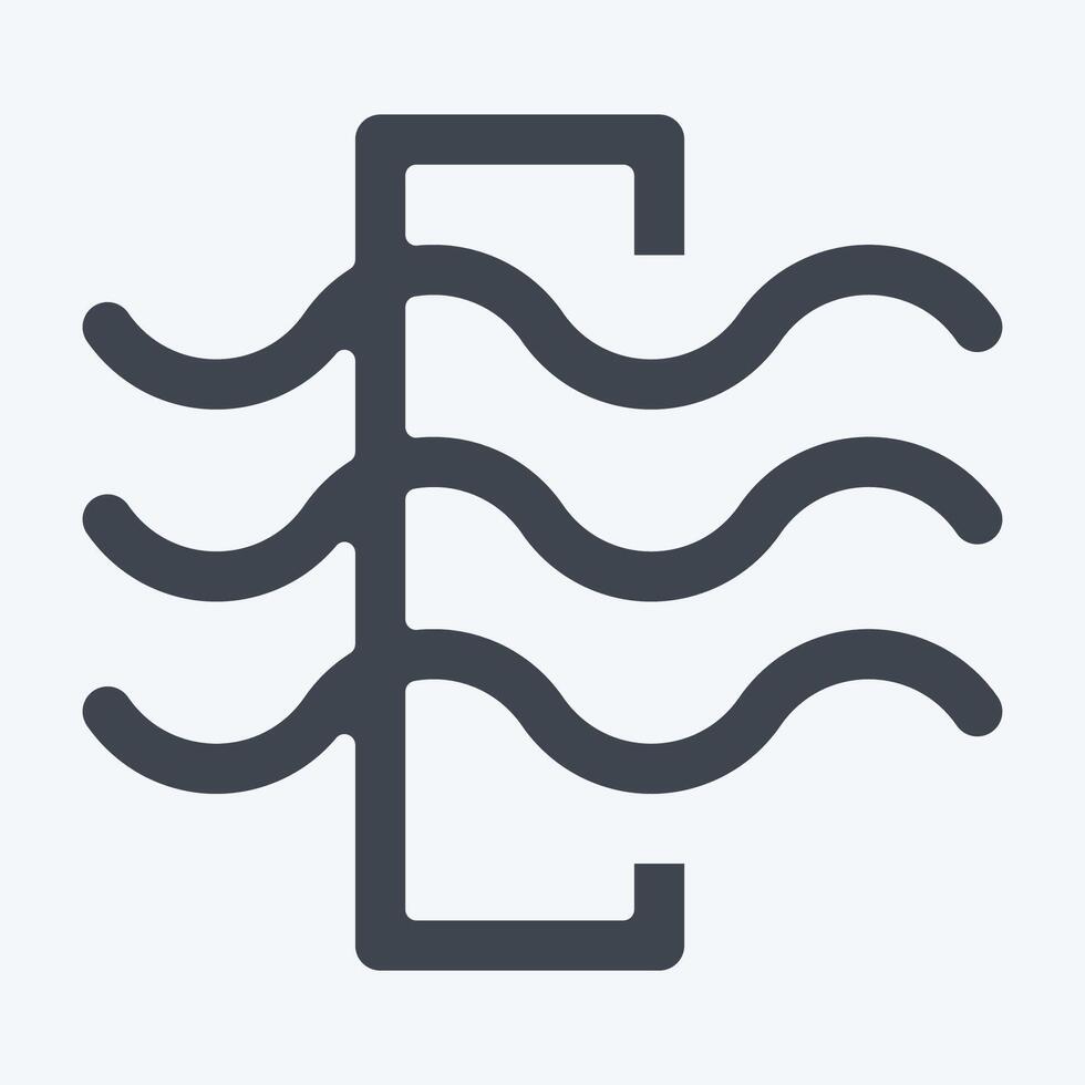 Icon Air Filter. related to Air symbol. glyph style. simple design editable vector