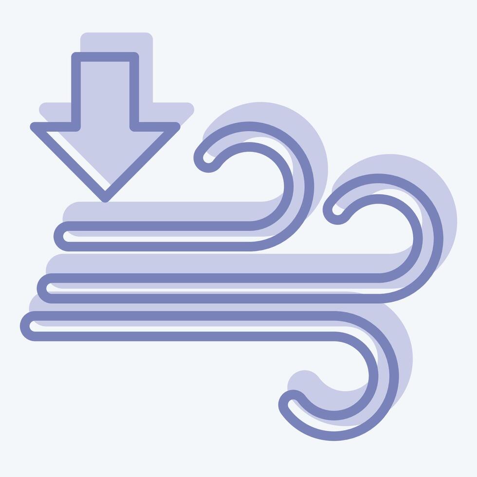 Icon Air Pressure. related to Air symbol. two tone style. simple design editable vector