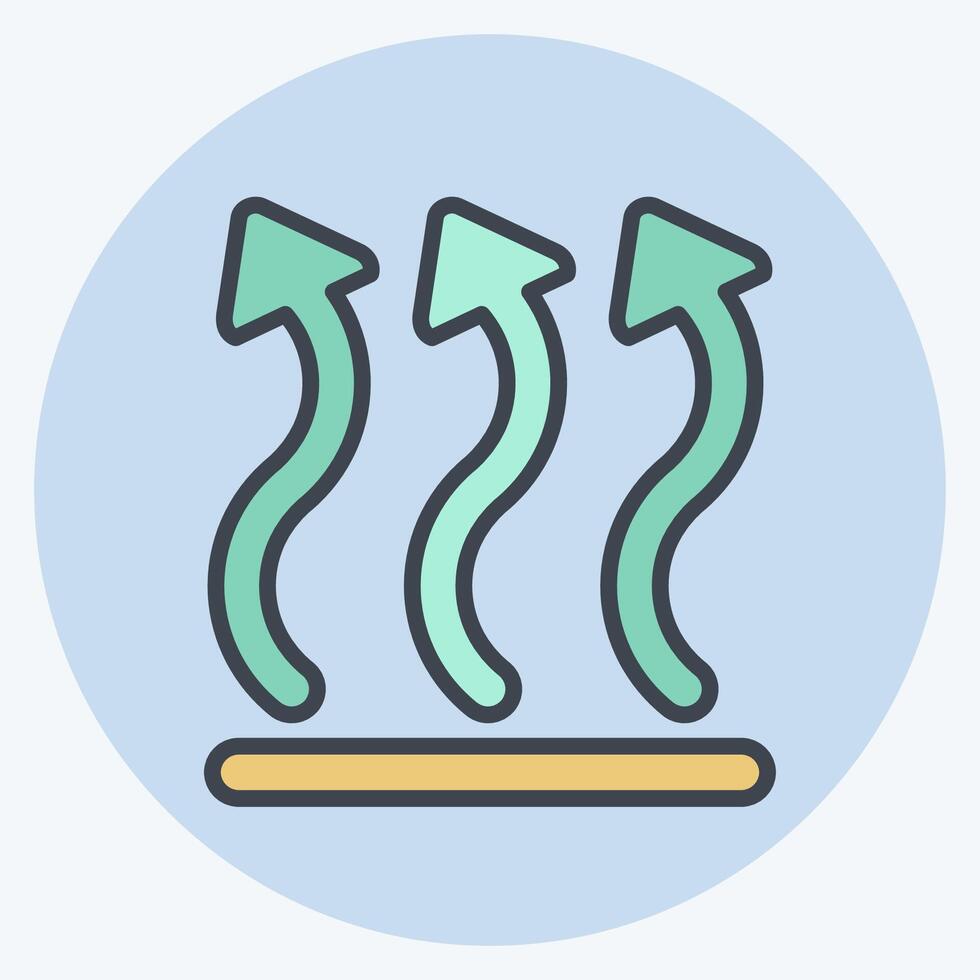 Icon Air Flow. related to Air symbol. color mate style. simple design editable vector