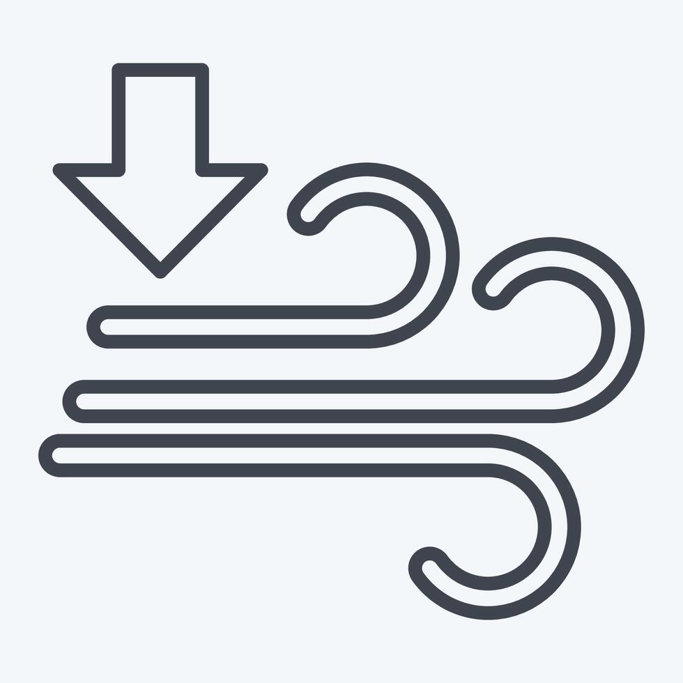 Icon Air Pressure. related to Air symbol. line style. simple design editable vector