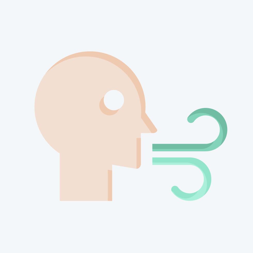 Icon Blow. related to Air symbol. flat style. simple design editable vector
