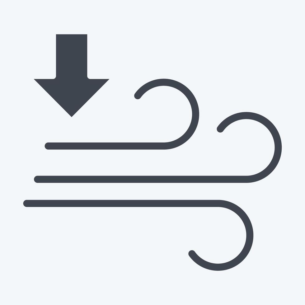 Icon Air Pressure. related to Air symbol. glyph style. simple design editable vector