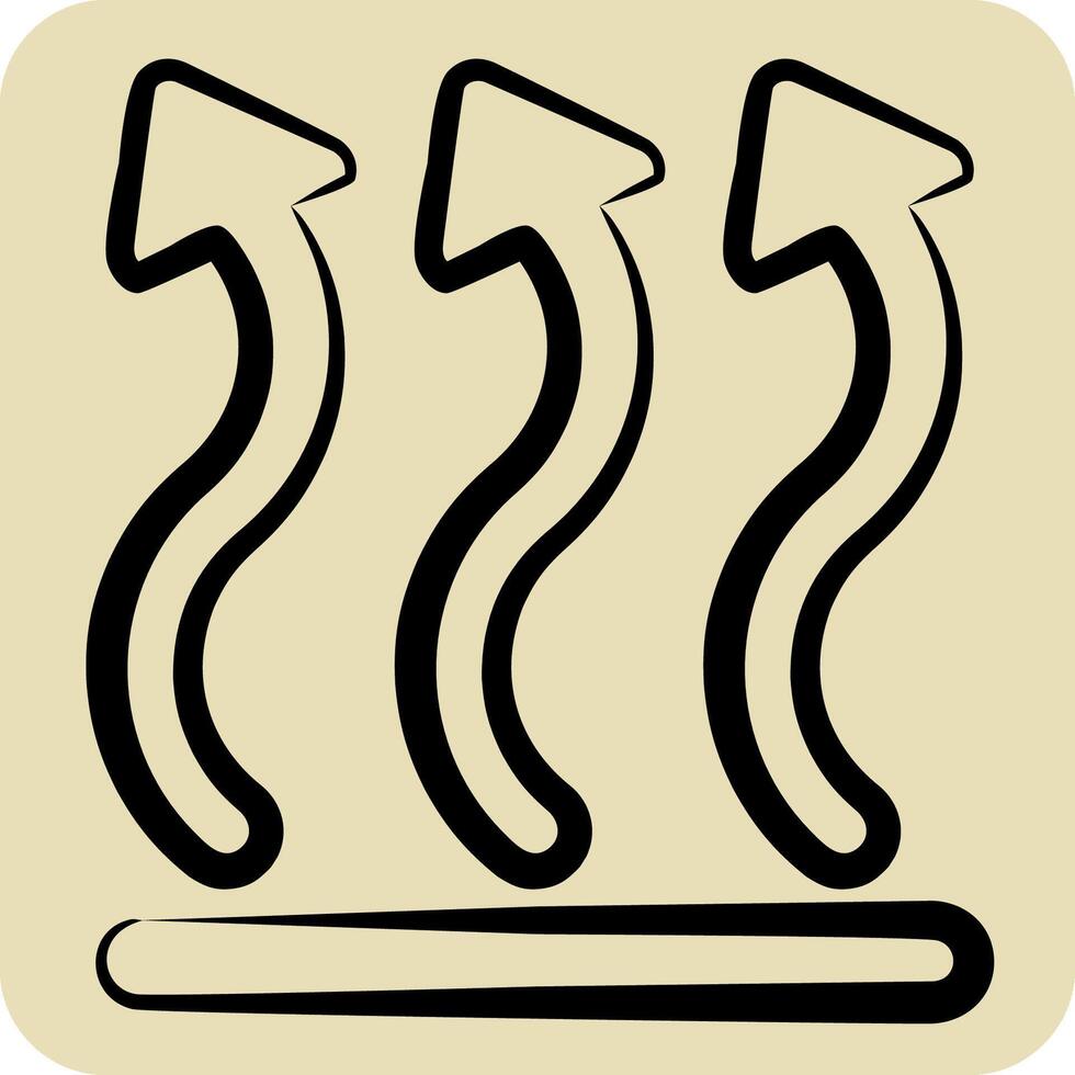 Icon Air Flow. related to Air symbol. hand drawn style. simple design editable vector