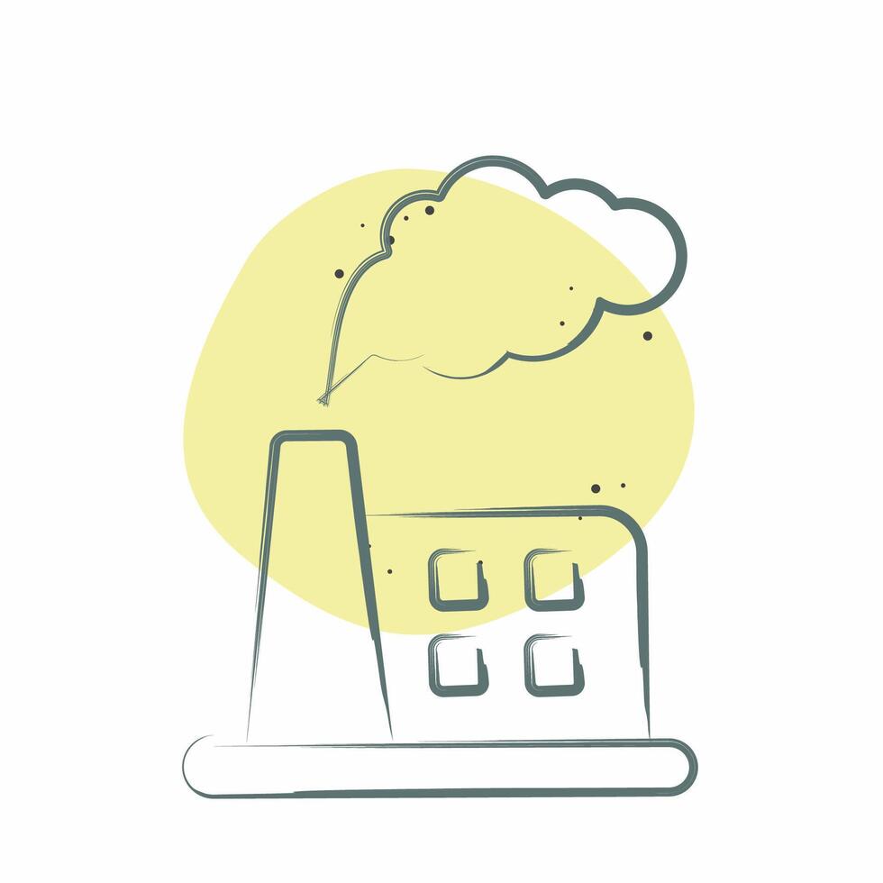 Icon Air Pollution. related to Air symbol. Color Spot Style. simple design editable vector