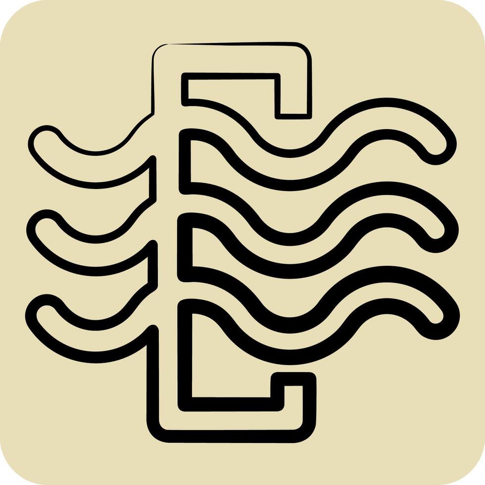 Icon Air Filter. related to Air symbol. hand drawn style. simple design editable vector