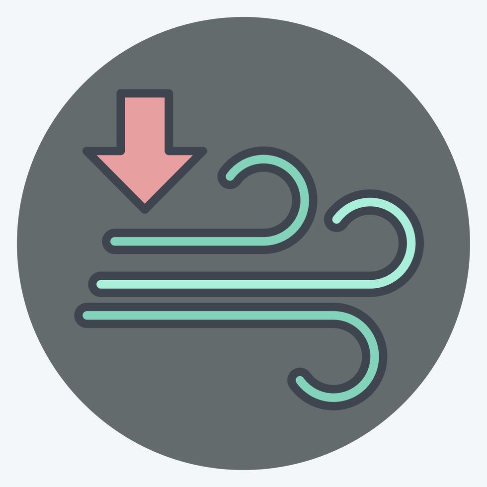 Icon Air Pressure. related to Air symbol. color mate style. simple design editable vector