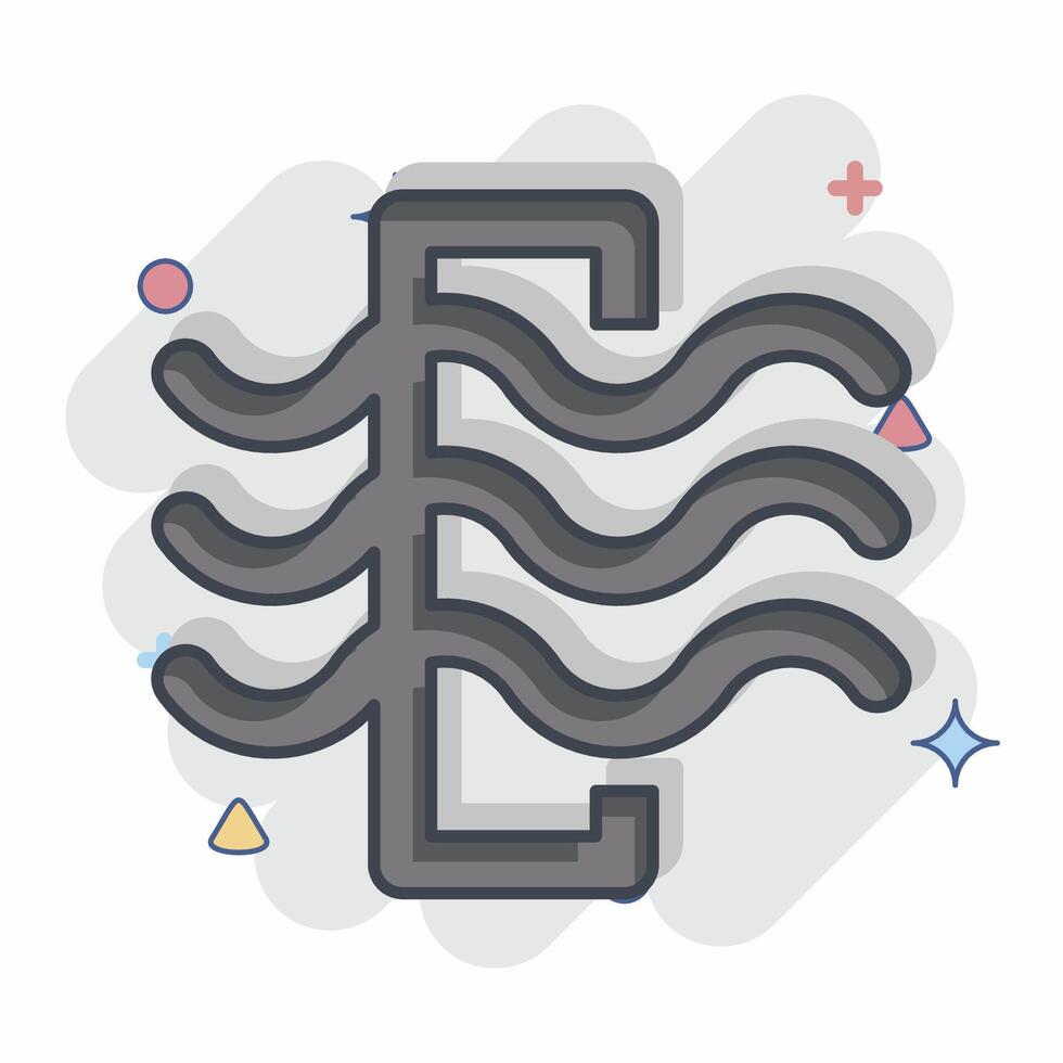 Icon Air Filter. related to Air symbol. comic style. simple design editable vector