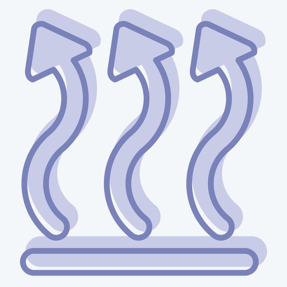 Icon Air Flow. related to Air symbol. two tone style. simple design editable vector