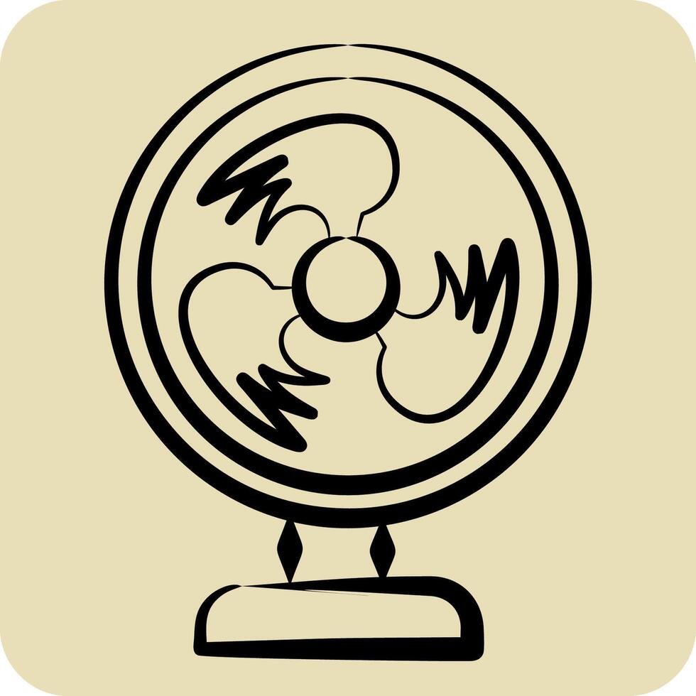 Icon Fan. related to Air symbol. hand drawn style. simple design editable vector