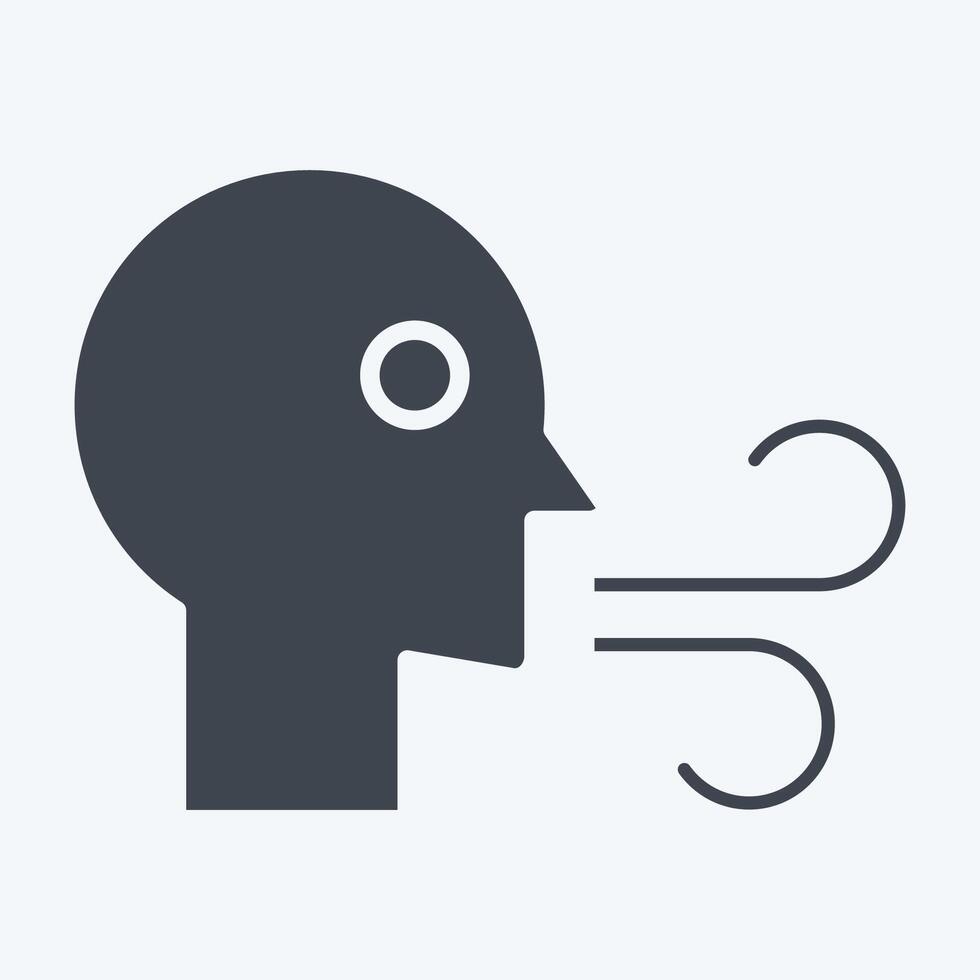Icon Blow. related to Air symbol. glyph style. simple design editable vector