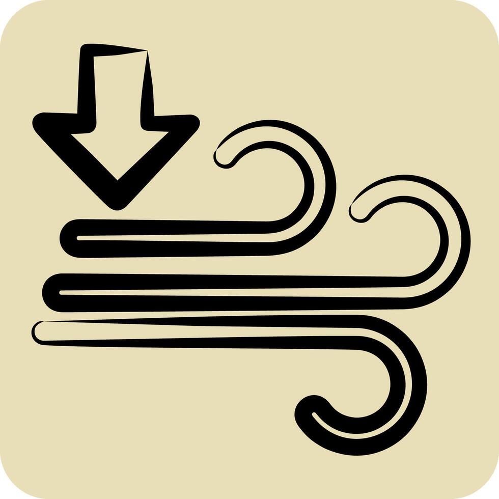Icon Air Pressure. related to Air symbol. hand drawn style. simple design editable vector