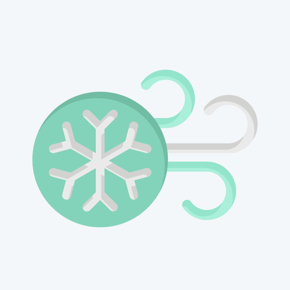 Icon Cold Air. related to Air symbol. flat style. simple design editable vector