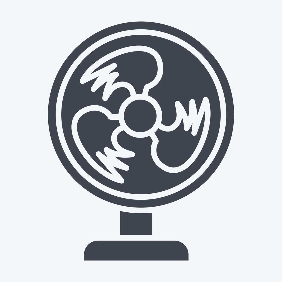Icon Fan. related to Air symbol. glyph style. simple design editable vector