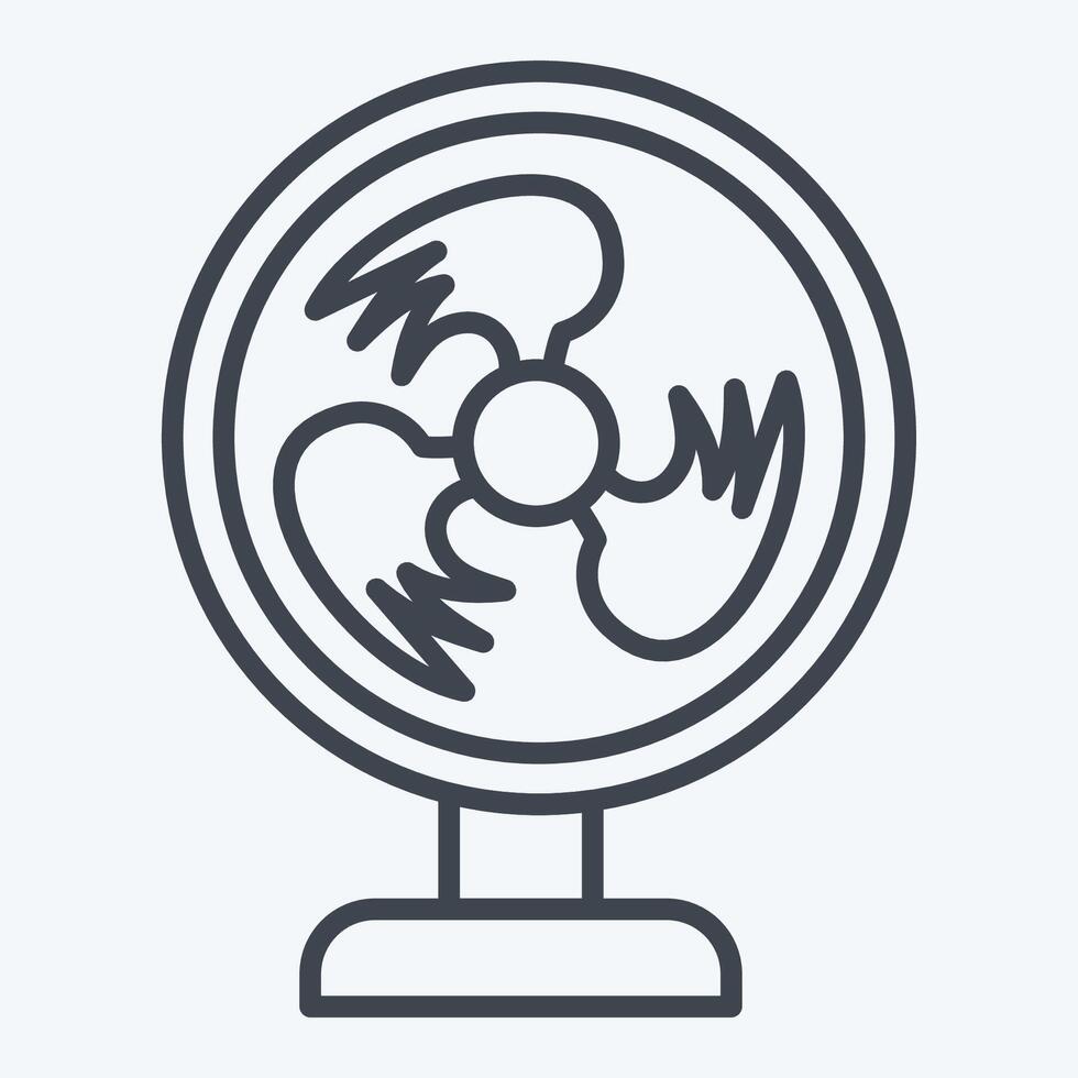 Icon Fan. related to Air symbol. line style. simple design editable vector