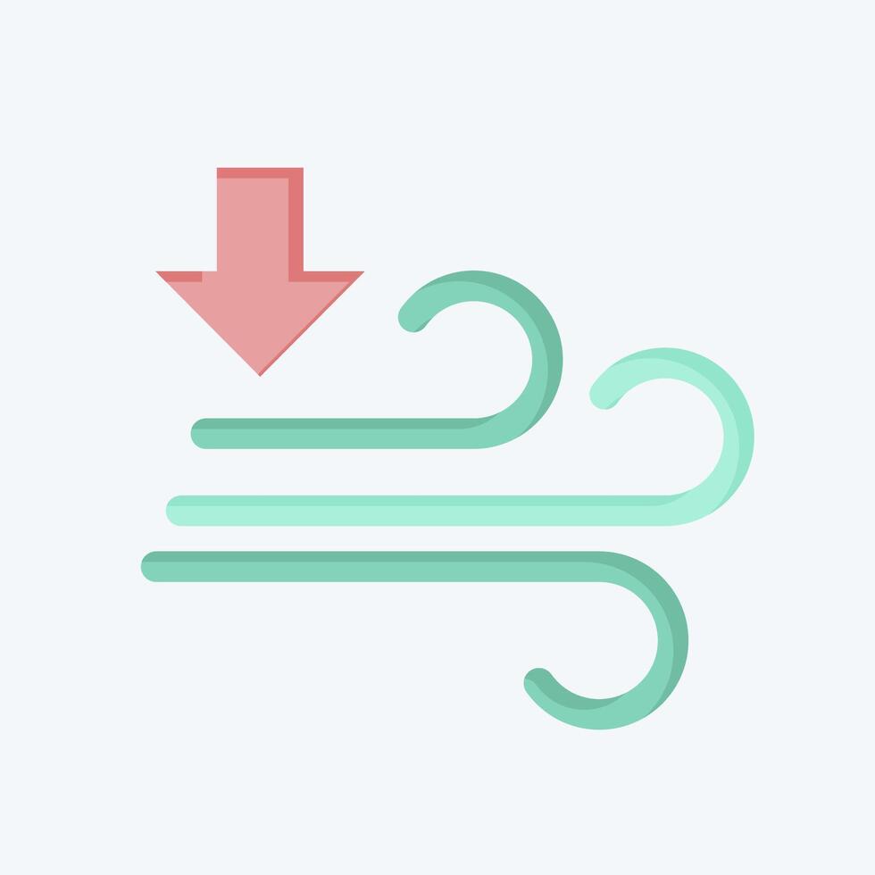 Icon Air Pressure. related to Air symbol. flat style. simple design editable vector