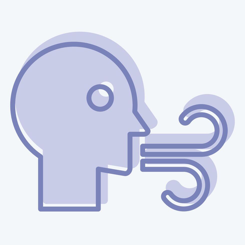 Icon Blow. related to Air symbol. two tone style. simple design editable vector