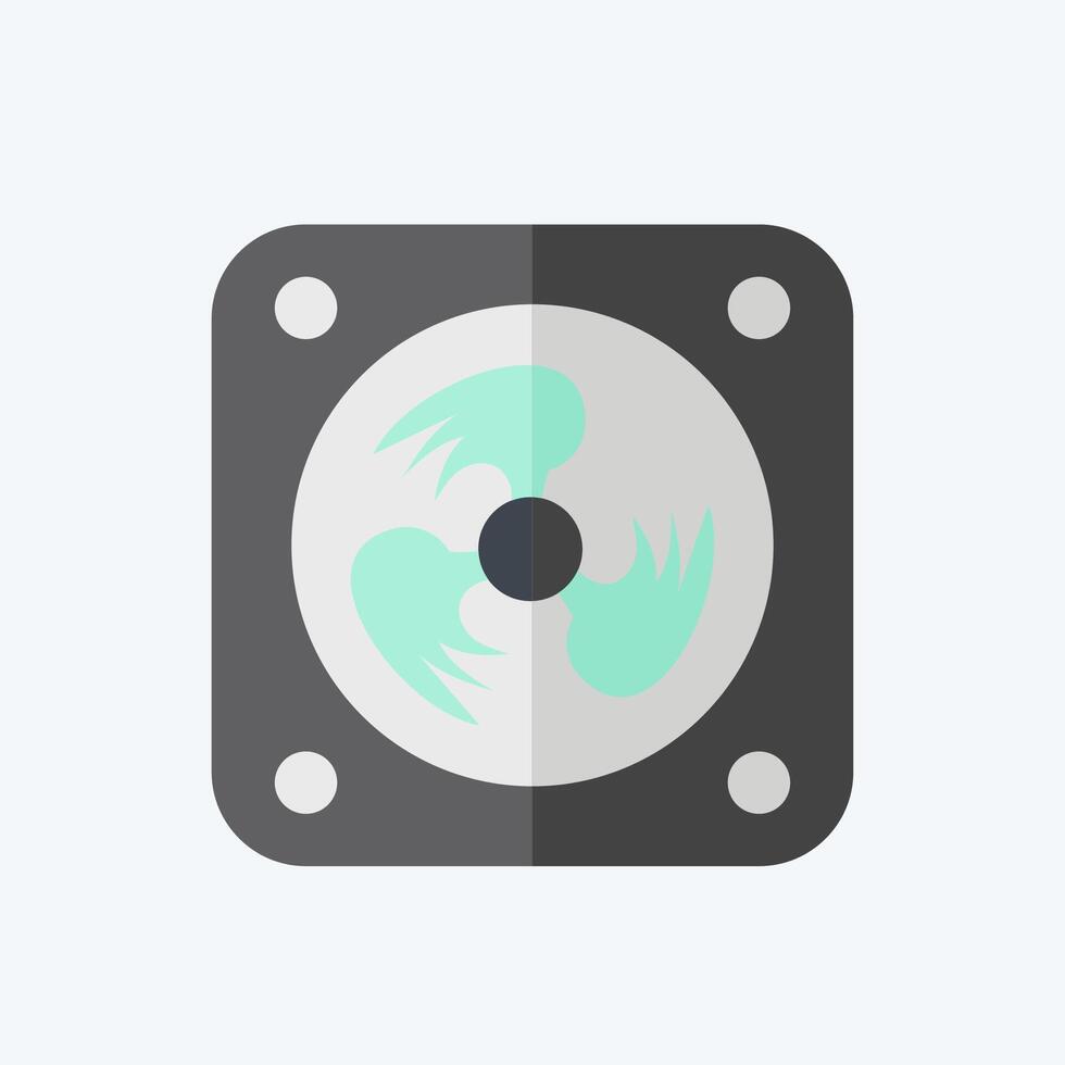 Icon Cooling Fan. related to Air symbol. flat style. simple design editable vector
