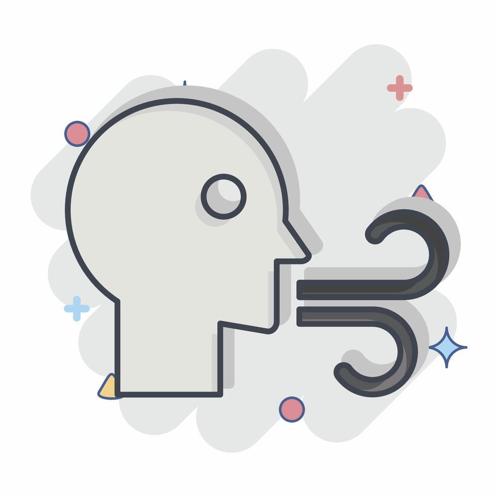 Icon Blow. related to Air symbol. comic style. simple design editable vector