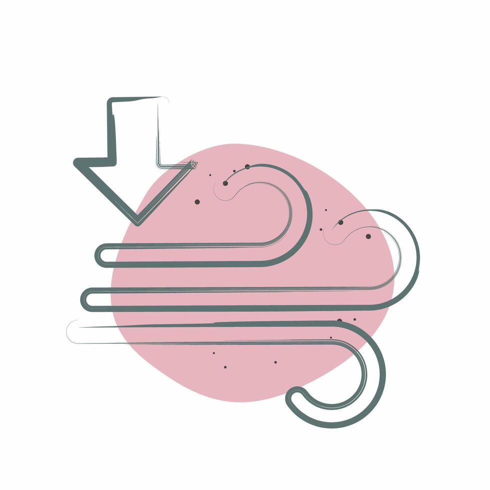 Icon Air Pressure. related to Air symbol. Color Spot Style. simple design editable vector