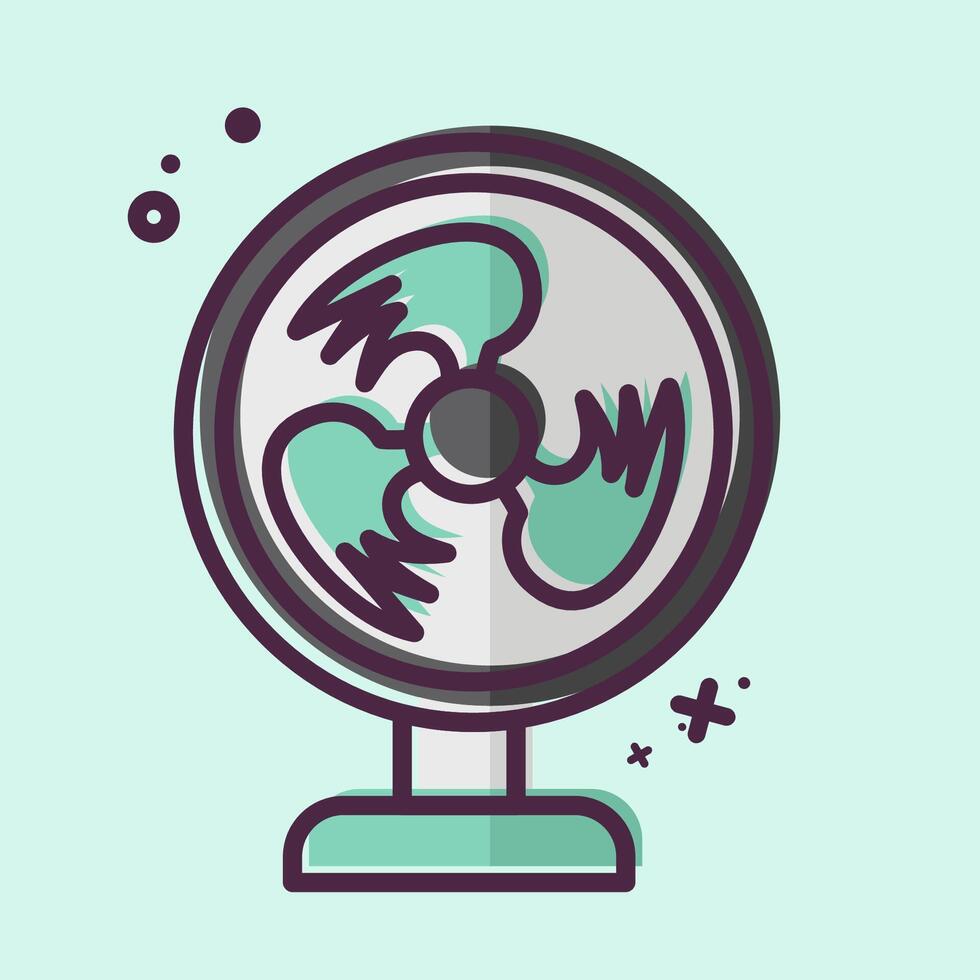 Icon Fan. related to Air symbol. MBE style. simple design editable vector