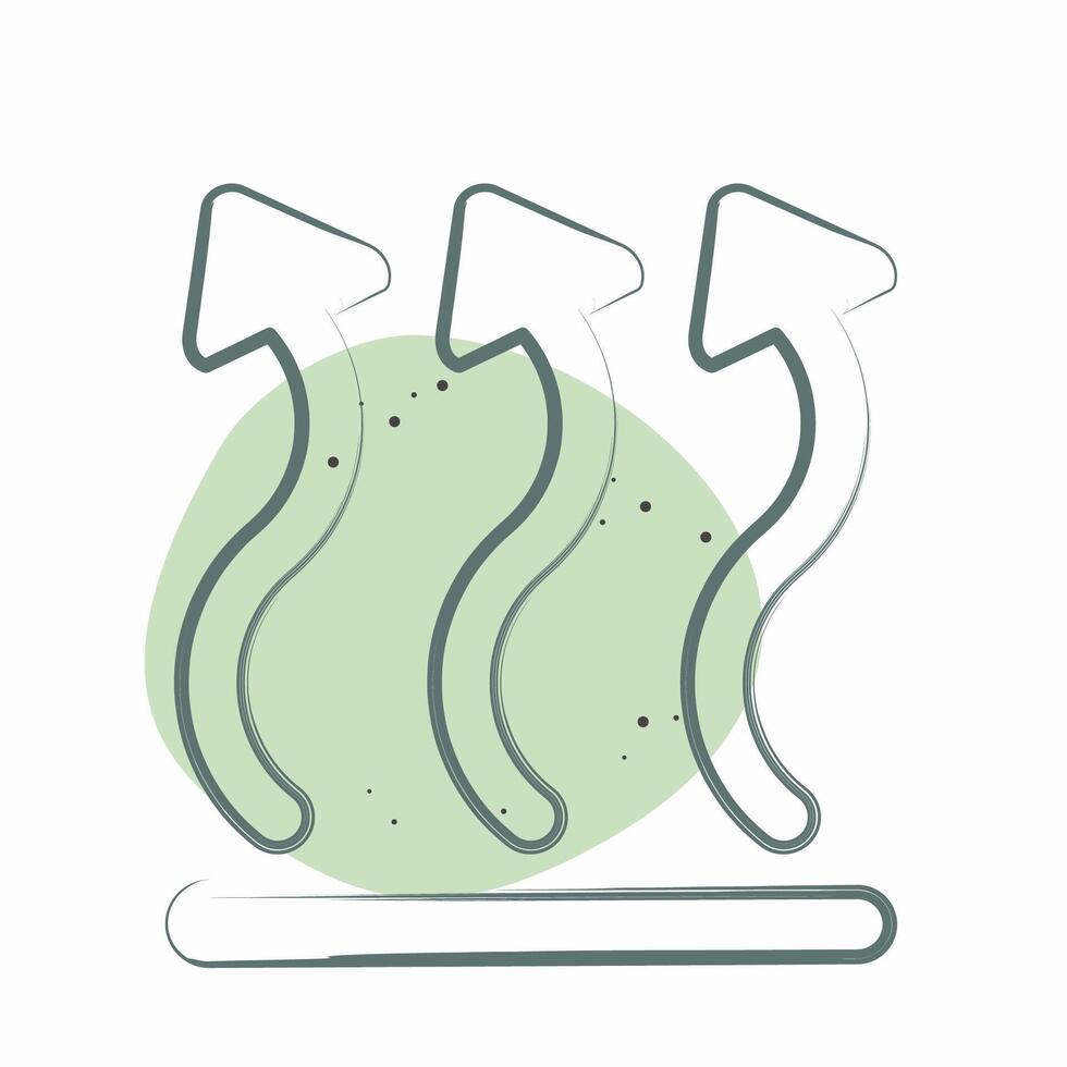 Icon Air Flow. related to Air symbol. Color Spot Style. simple design editable vector