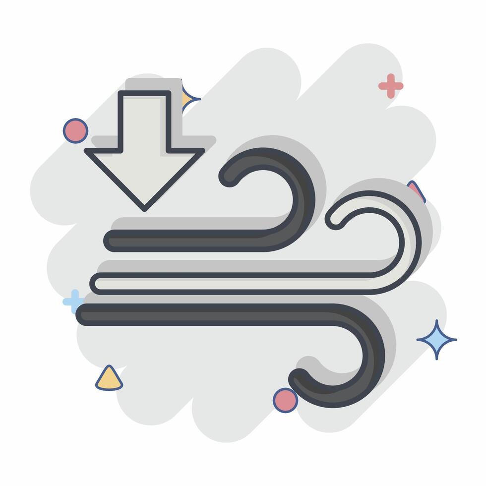 Icon Air Pressure. related to Air symbol. comic style. simple design editable vector