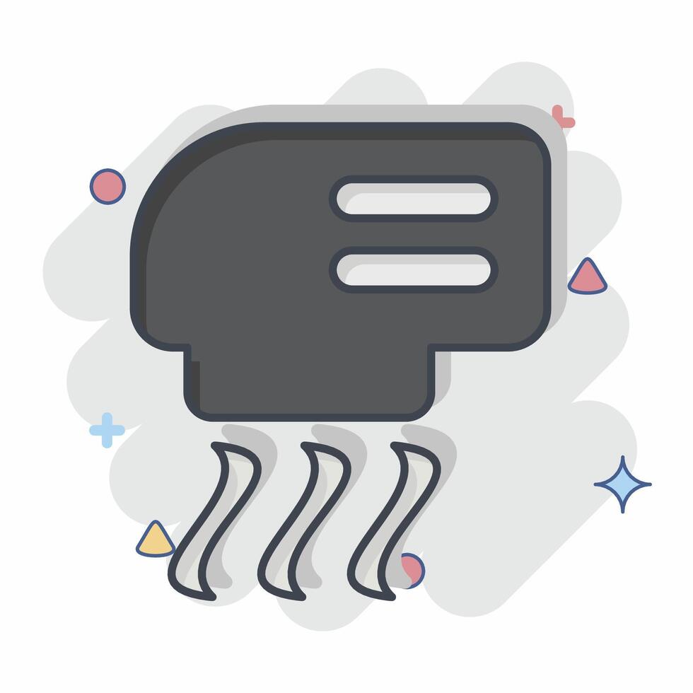Icon Hand Dryer. related to Air symbol. comic style. simple design editable vector