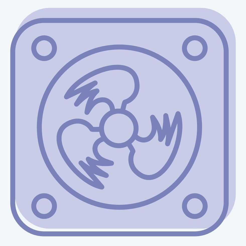 Icon Cooling Fan. related to Air symbol. two tone style. simple design editable vector