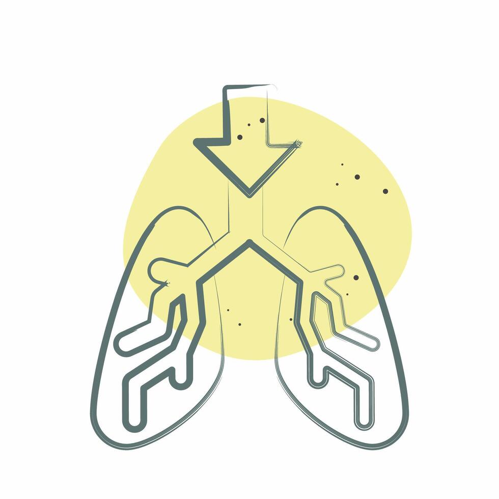 Icon Breathe. related to Air symbol. Color Spot Style. simple design editable vector