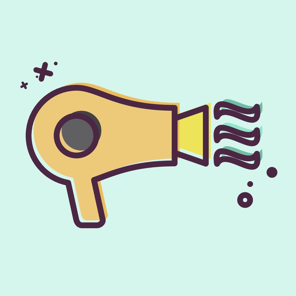 Icon Hair Dryer. related to Air symbol. MBE style. simple design editable vector