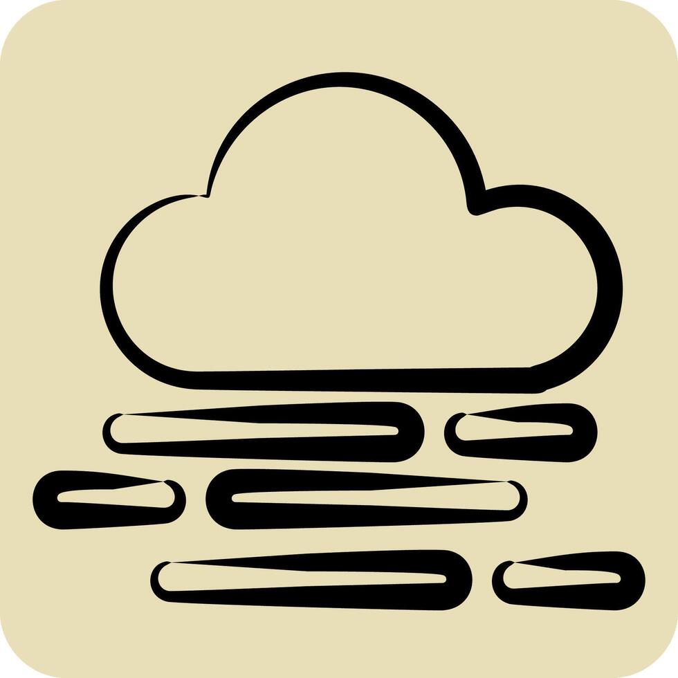 Icon Smog. related to Air symbol. hand drawn style. simple design editable vector