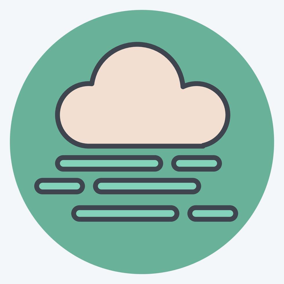 Icon Smog. related to Air symbol. color mate style. simple design editable vector