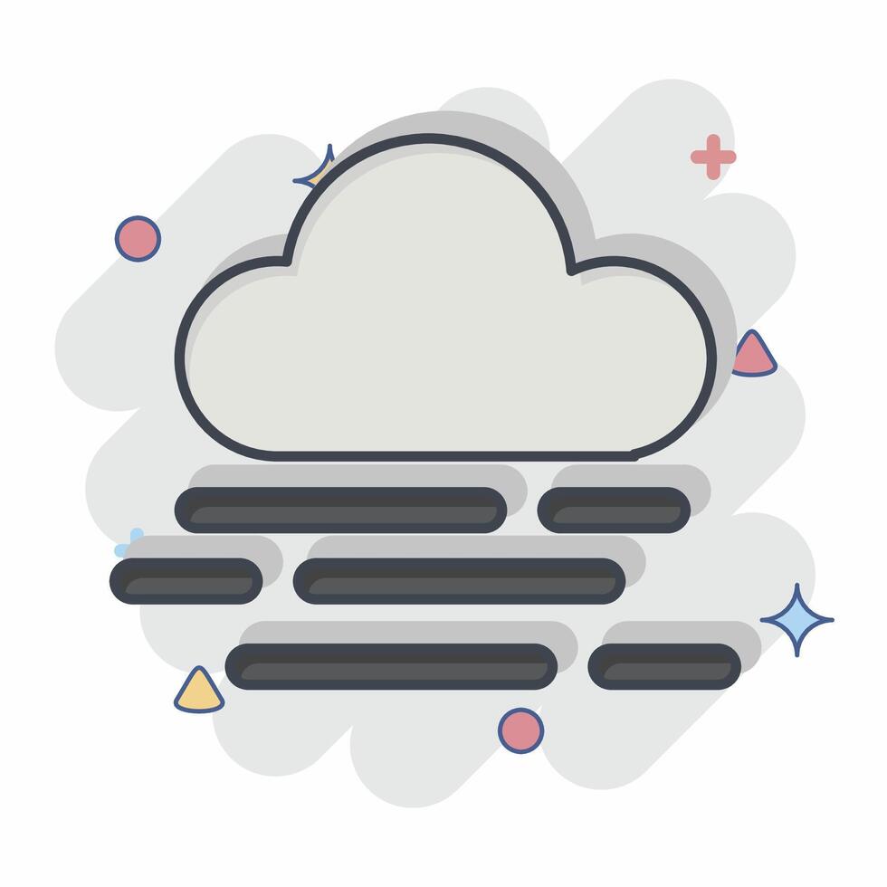 Icon Smog. related to Air symbol. comic style. simple design editable vector