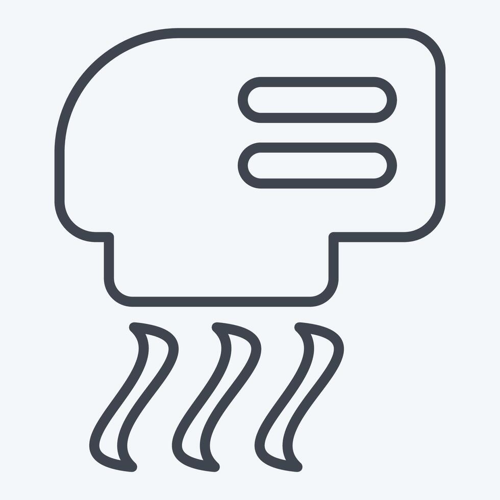 Icon Hand Dryer. related to Air symbol. line style. simple design editable vector