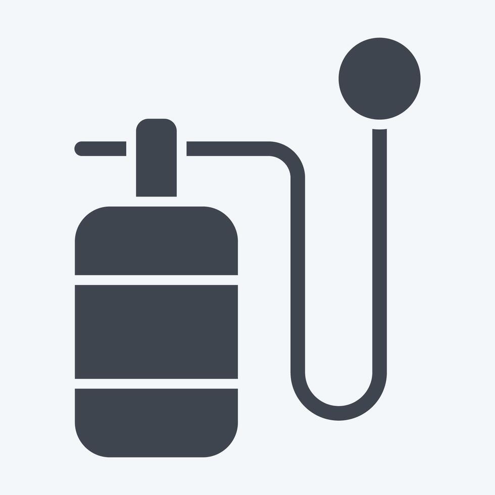 Icon Oxygen Bottle. related to Air symbol. glyph style. simple design editable vector