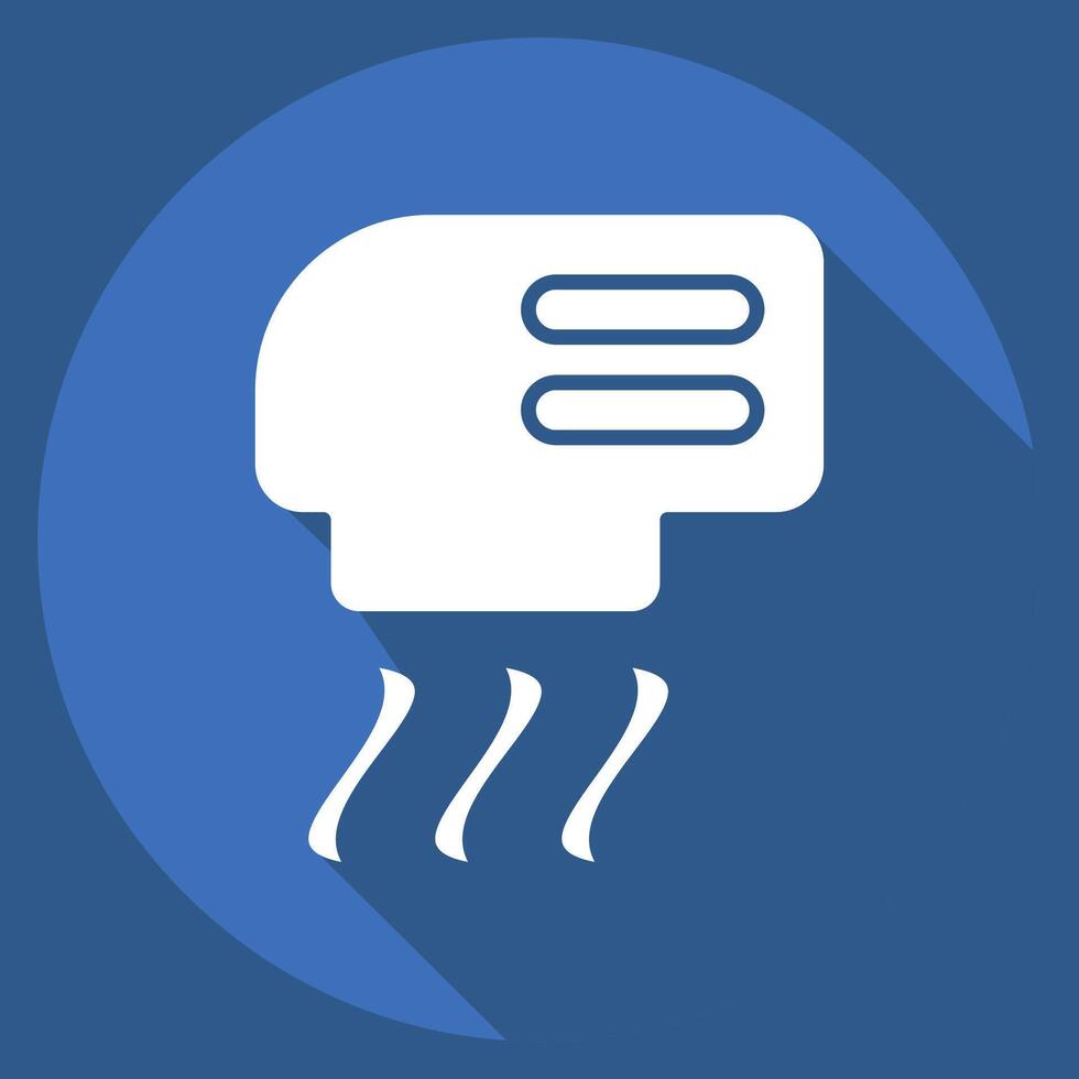 Icon Hand Dryer. related to Air symbol. long shadow style. simple design editable vector