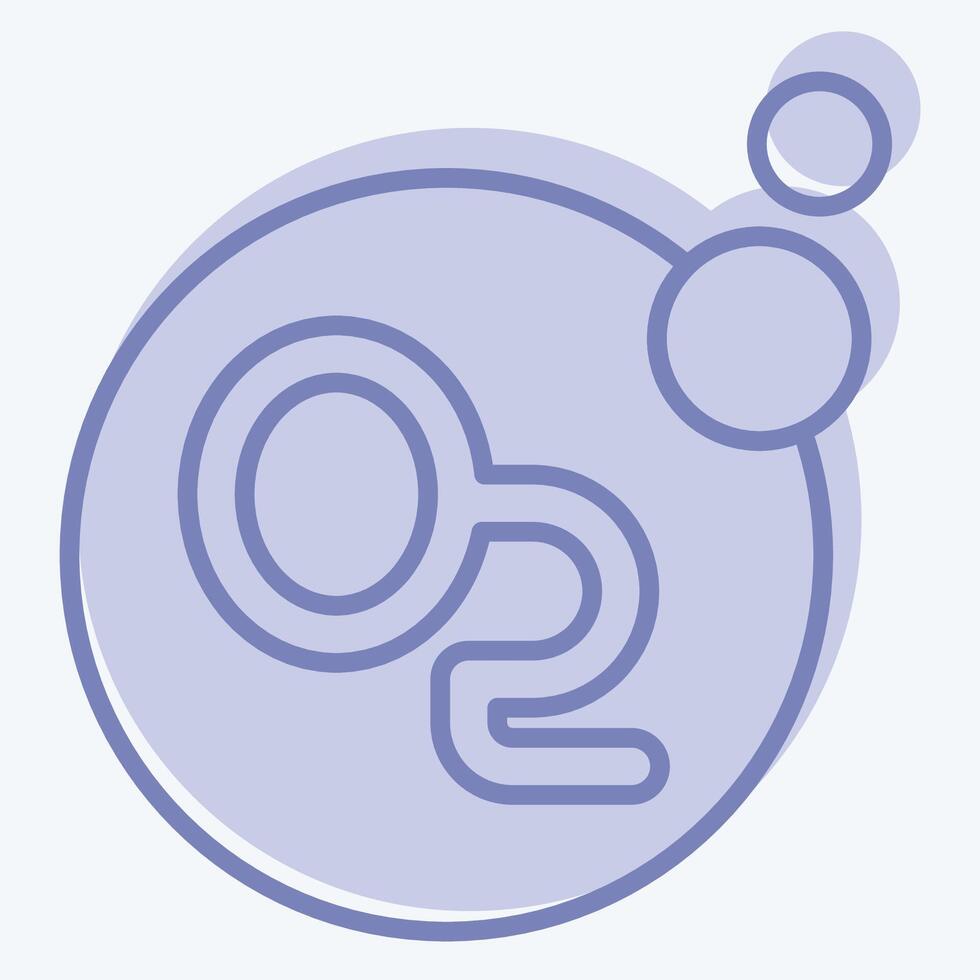 Icon Oxygen. related to Air symbol. two tone style. simple design editable vector