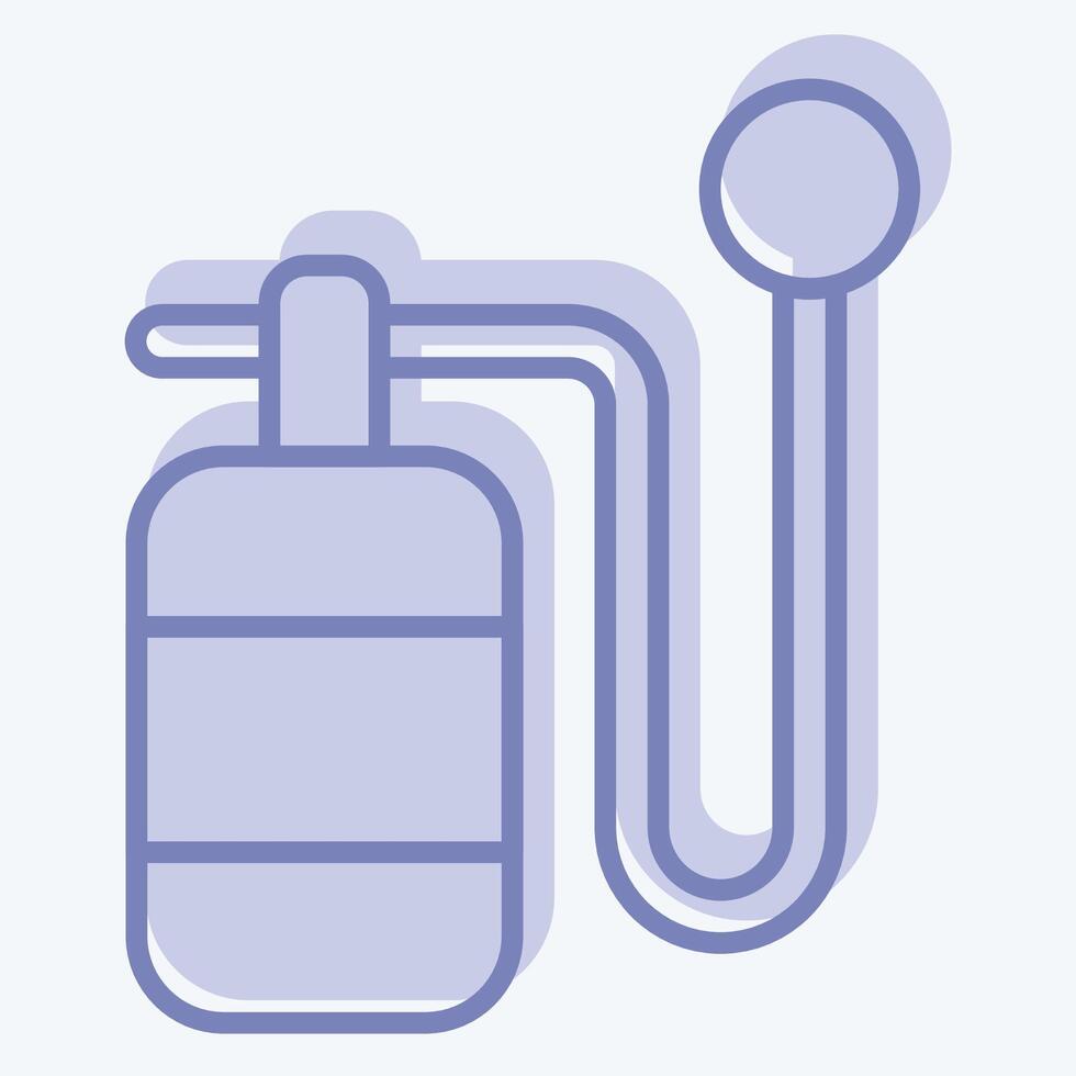 Icon Oxygen Bottle. related to Air symbol. two tone style. simple design editable vector