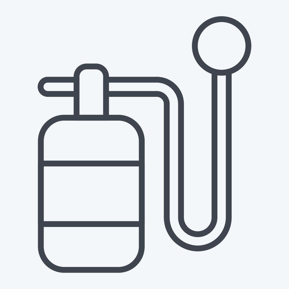 Icon Oxygen Bottle. related to Air symbol. line style. simple design editable vector